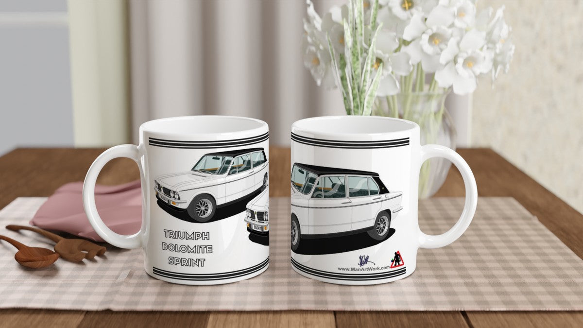 Triumph Dolomite Sprint in White Art Mug