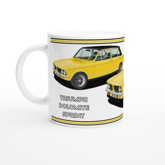 Triumph Dolomite Sprint in Yellow Art Mug