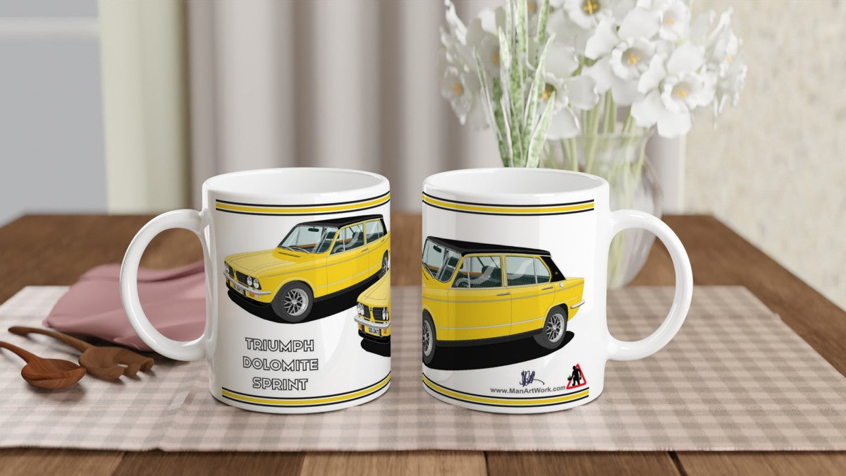 Triumph Dolomite Sprint in Yellow Art Mug