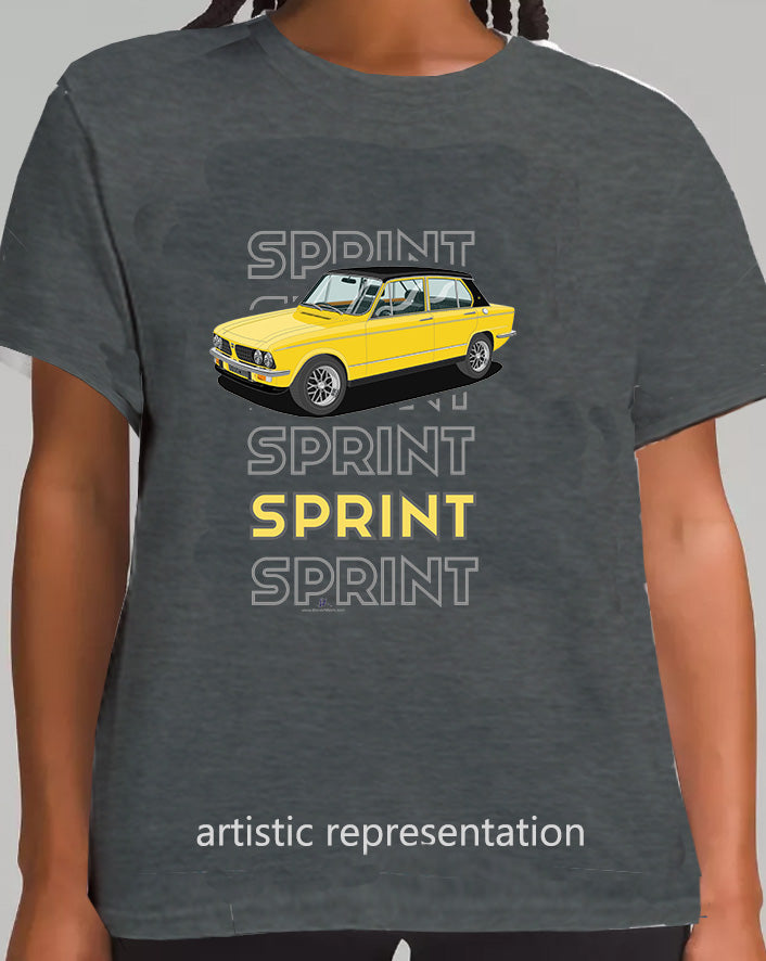 Triumph Dolomite Sprint in Yellow Art T Shirt (Words)