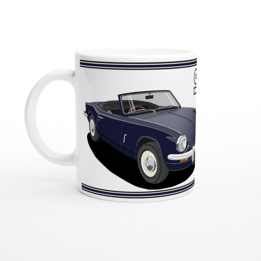 Triumph Spitfire Mk3 in Dark Blue Art Mug