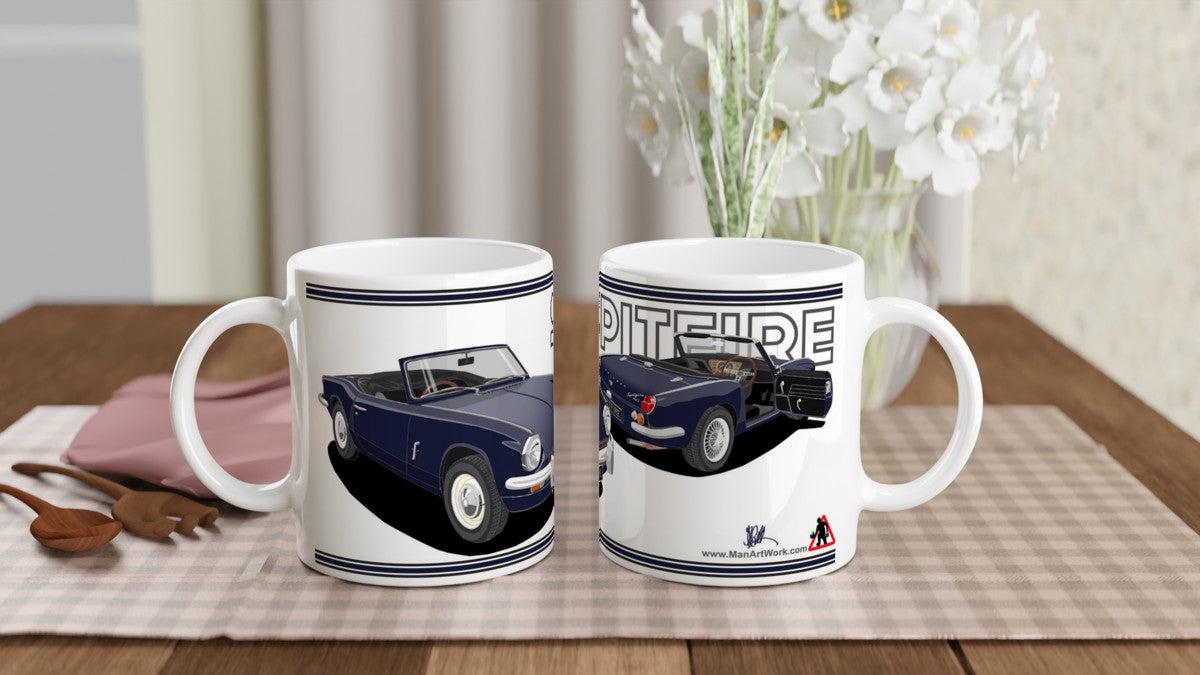 Triumph Spitfire Mk3 in Dark Blue Art Mug