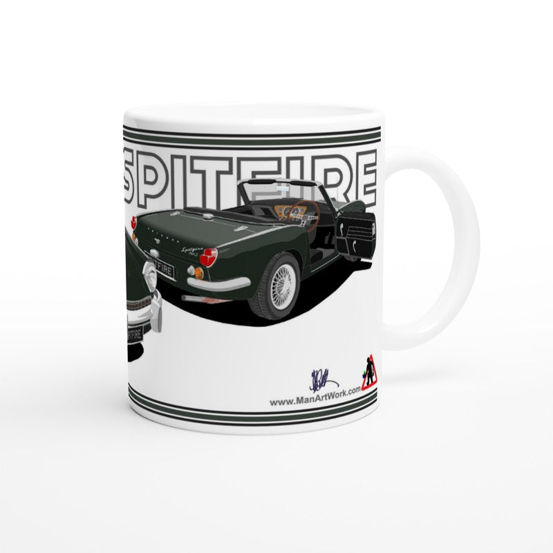 Triumph Spitfire Mk3 in Dark Green Art Mug