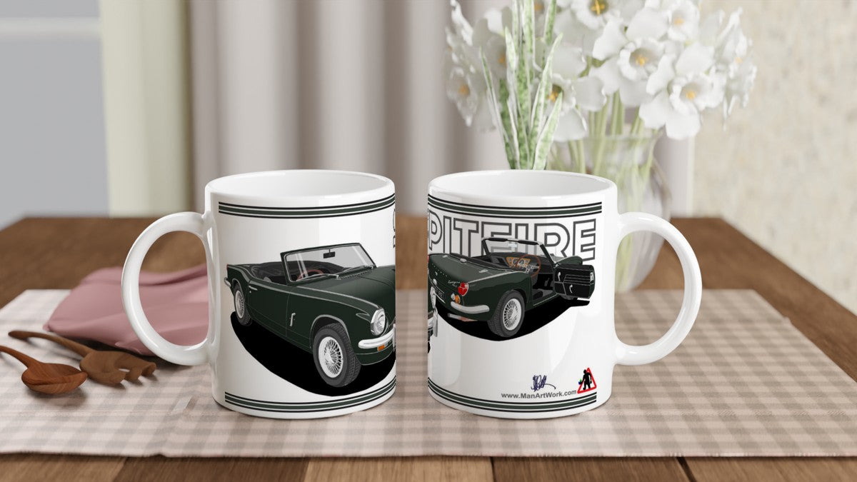 Triumph Spitfire Mk3 in Dark Green Art Mug