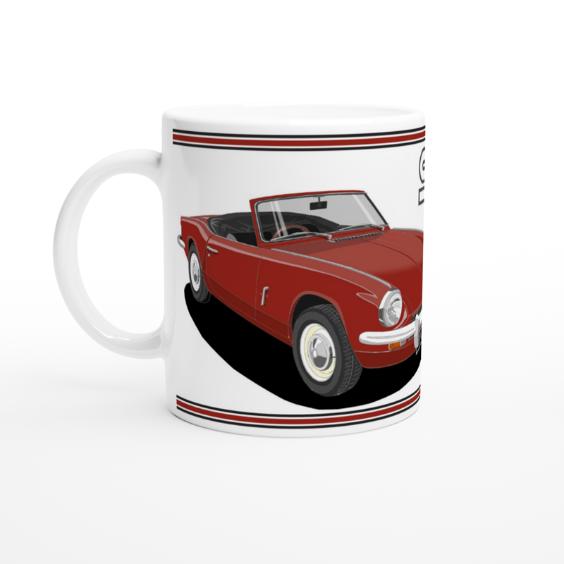 Triumph Spitfire Mk3 in Dark Red Art Mug