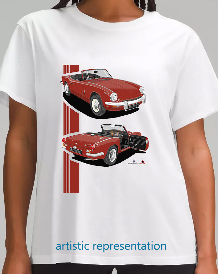 Triumph Spitfire Mk3 in Dark Red T shirt