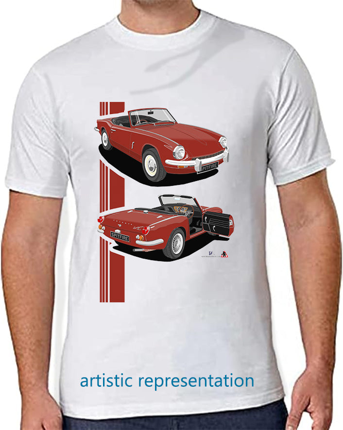 Triumph Spitfire Mk3 in Dark Red T shirt