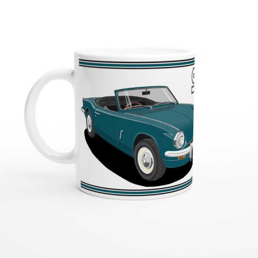 Triumph Spitfire Mk3 in Green-Blue Art Mug