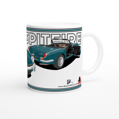 Triumph Spitfire Mk3 in Green-Blue Art Mug