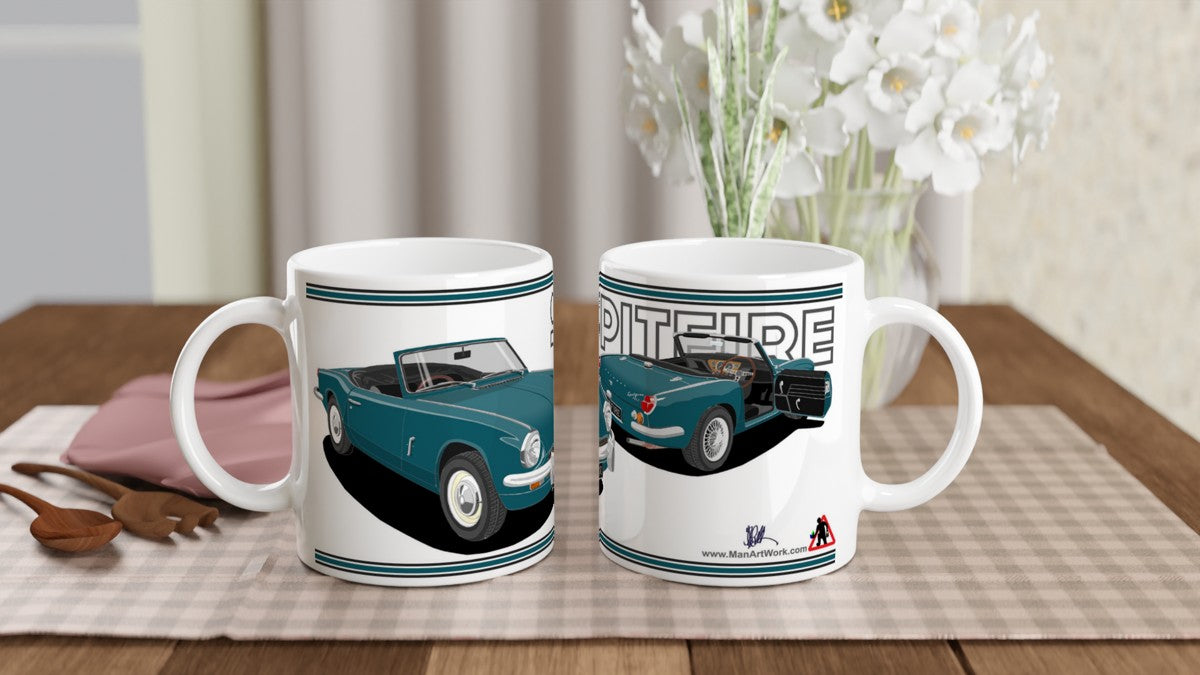 Triumph Spitfire Mk3 in Green-Blue Art Mug