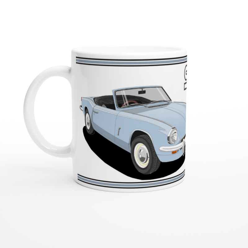 Triumph Spitfire Mk3 in Light Blue Art Mug