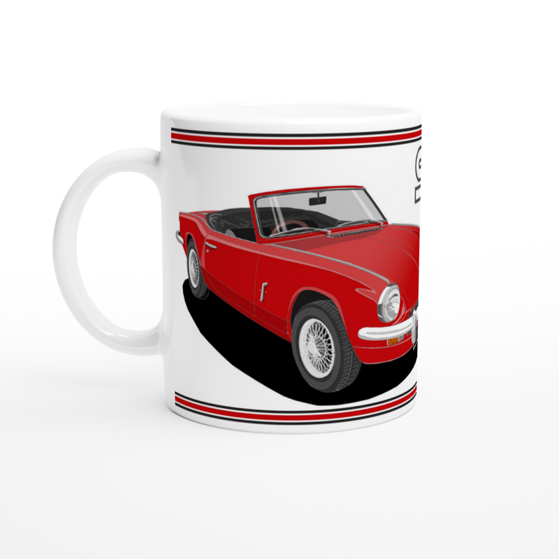 Triumph Spitfire Mk3 in Red Art Mug