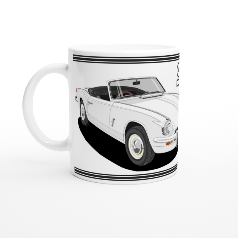 Triumph Spitfire Mk3 in White Art Mug