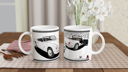 Triumph Spitfire Mk3 in White Art Mug