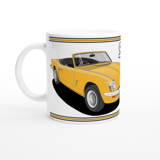 Triumph Spitfire Mk3 in Yellow Art Mug