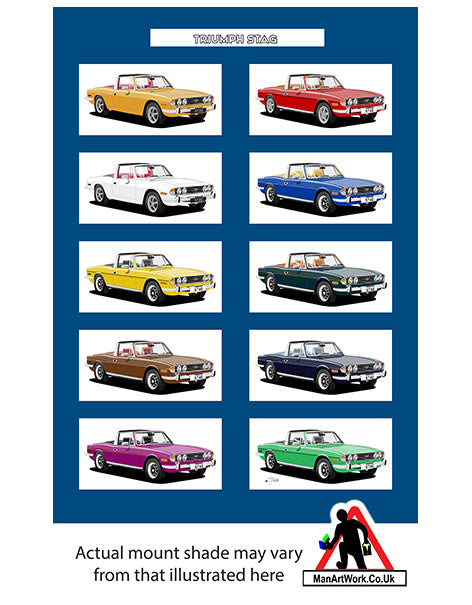 Triumph Stag A4 Art Print