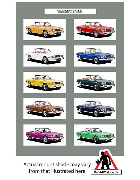 Triumph Stag A4 Art Print