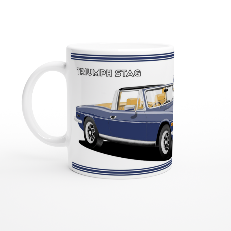 Triumph Stag Blue and Beige Car Mug