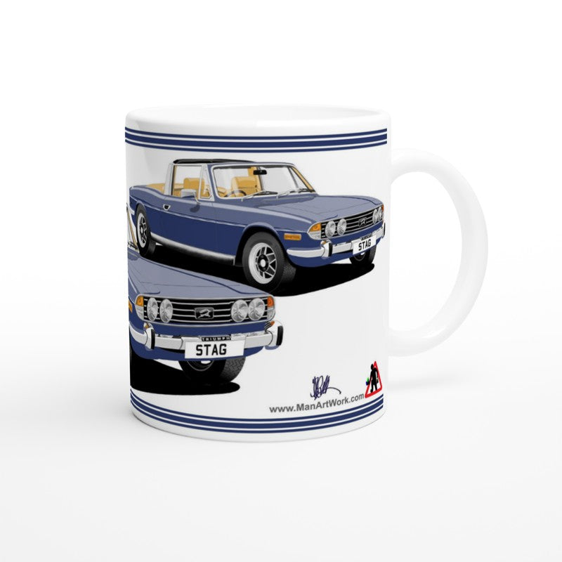 Triumph Stag Blue and Beige Car Mug