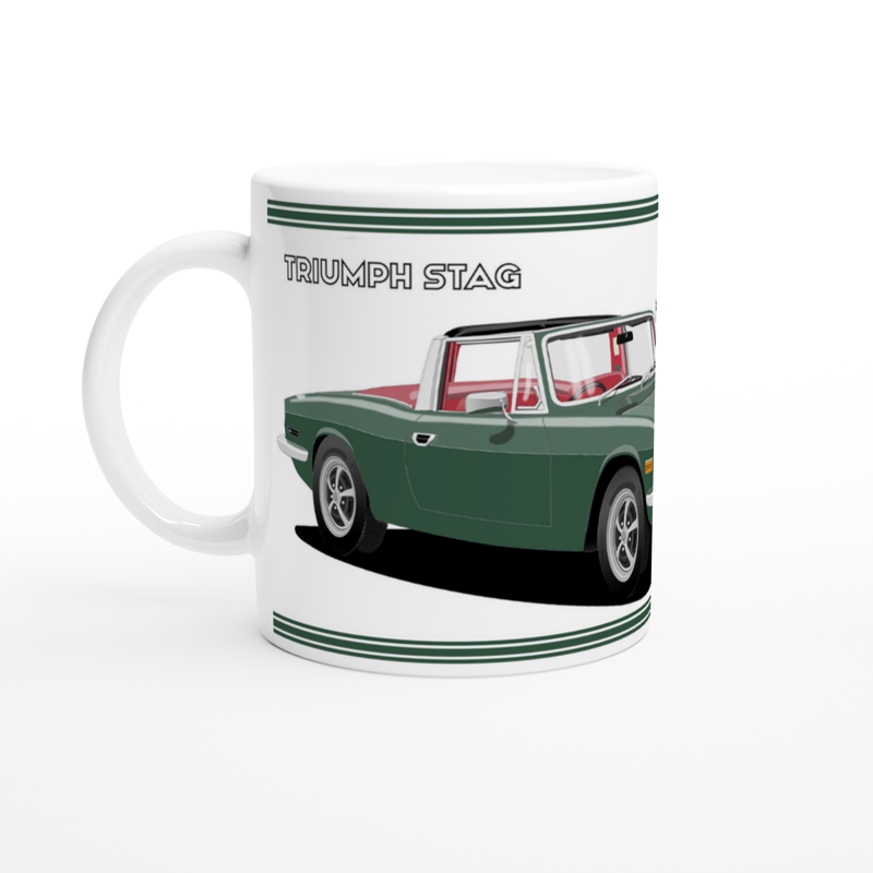 Triumph Stag  Green and Red Car Mug