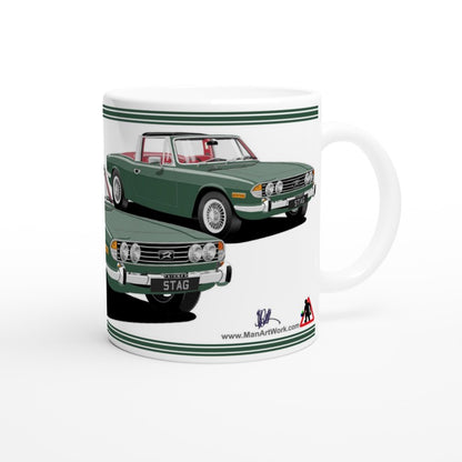 Triumph Stag  Green and Red Car Mug