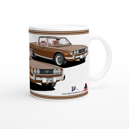 Triumph Stag  Dark Blue and Black Car Mug