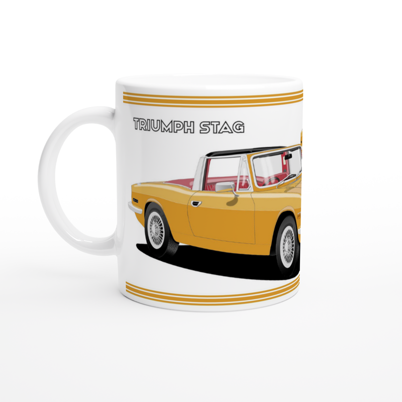 Triumph Stag Orange and Red Car Mug