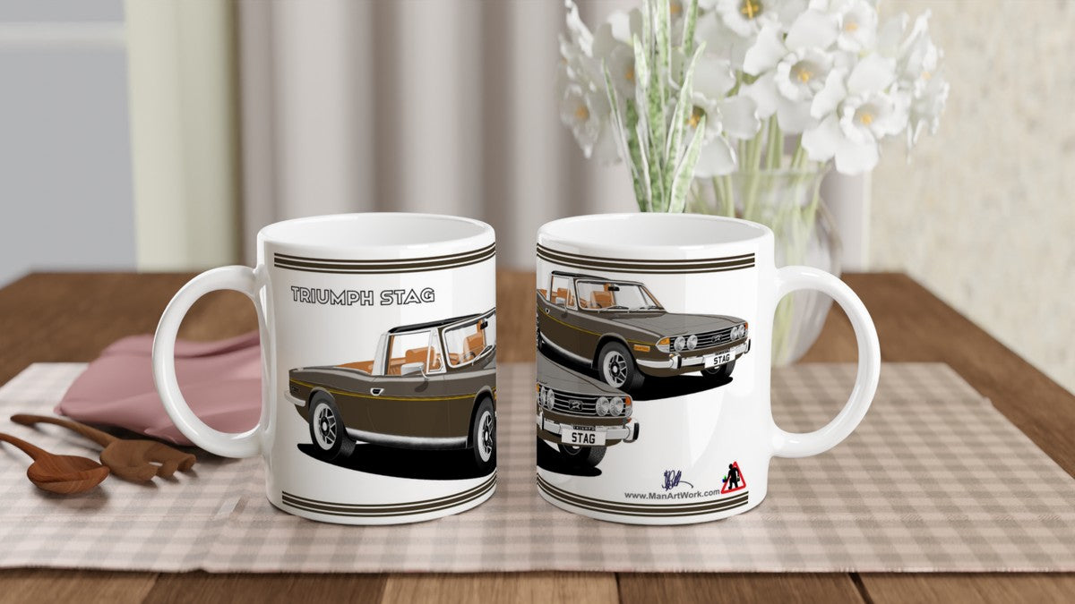 Triumph Stag  Brown and Tan Car Mug