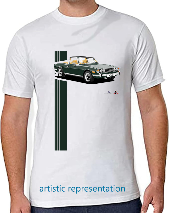 Triumph Stag in Green/Beige T Shirt