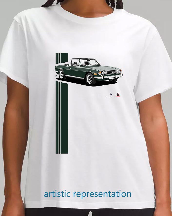 Triumph Stag in Green/Black T Shirt