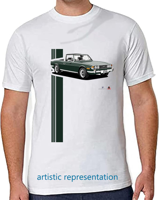 Triumph Stag in Green/Black T Shirt