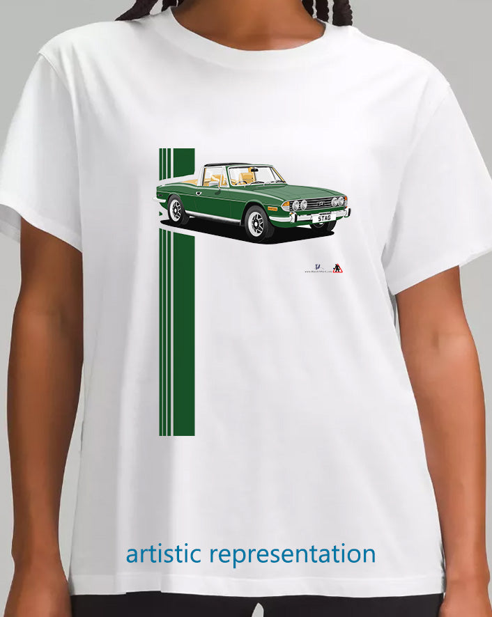 Triumph Stag in Green/Beige T Shirt