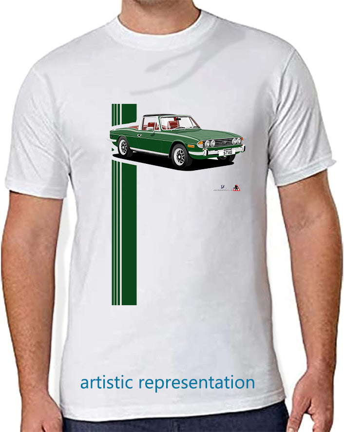 Triumph Stag in Green/Brown T Shirt