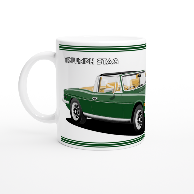 Triumph Stag B Green and Beige Car Mug