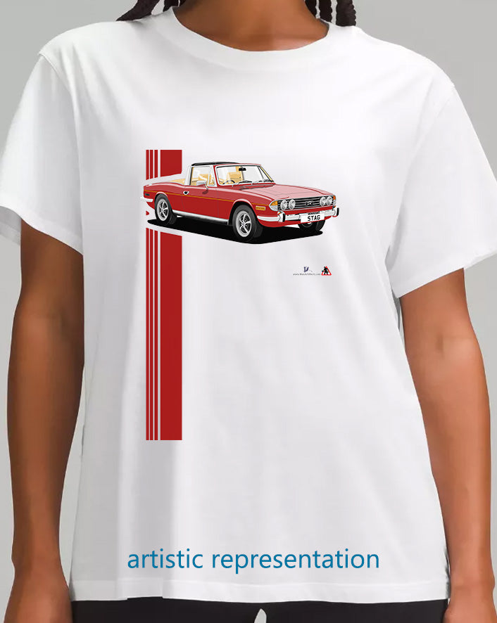 Triumph Stag in Red/Beige T Shirt