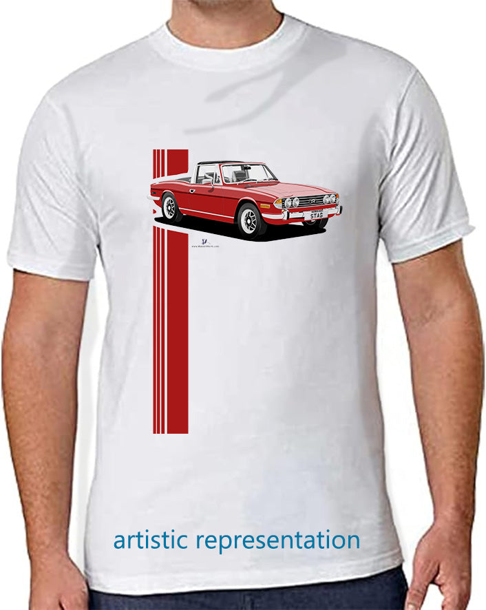 Triumph Stag in Carmine Red and Black T Shirt