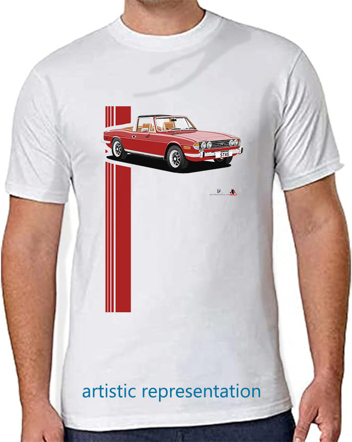 Triumph Stag in Red/Tan T Shirt