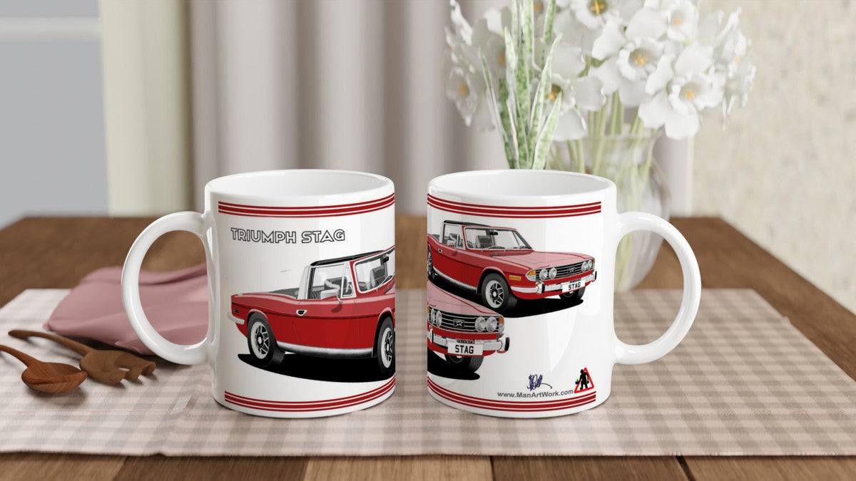 Triumph Stag Red and Black Car Mug