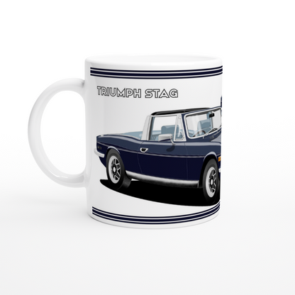 Triumph Stag  Dark Blue and Blue Car Mug