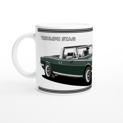 Triumph Stag Dark Green and Black Car Mug