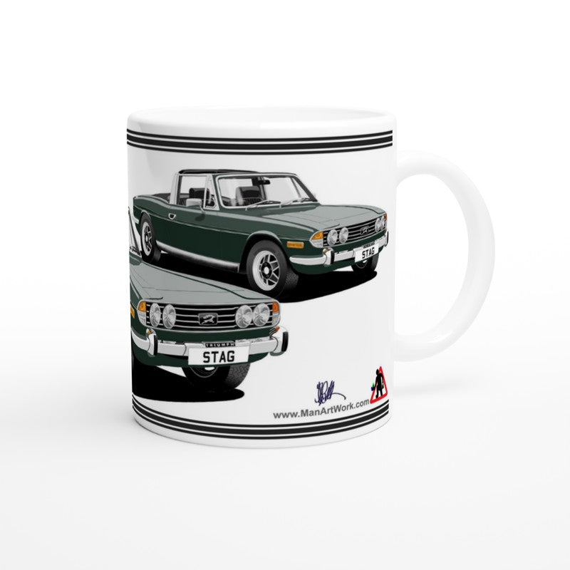 Triumph Stag Dark Green and Black Car Mug