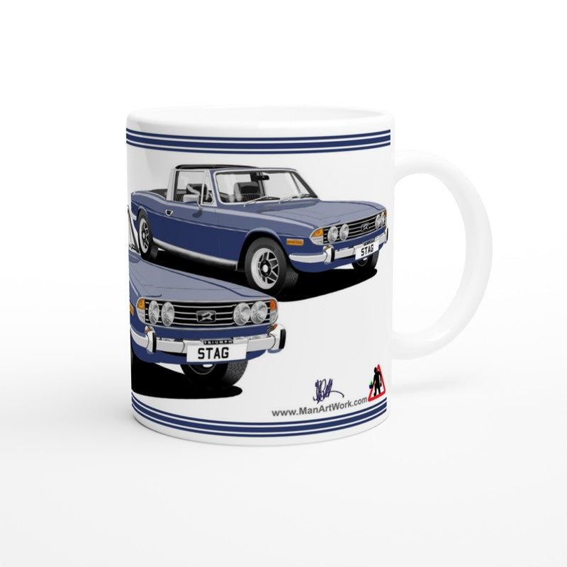 Triumph Stag Blue and Black Car Mug