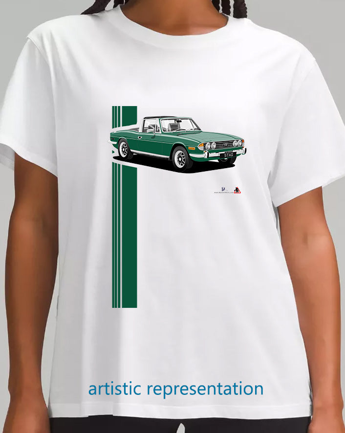 Triumph Stag in  Green/Black T Shirt