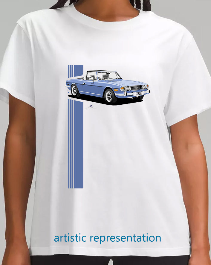 Triumph Stag in French Blue and Black 73-75 T Shirt