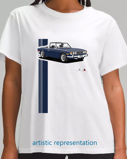 Triumph Stag in Blue/Black T Shirt