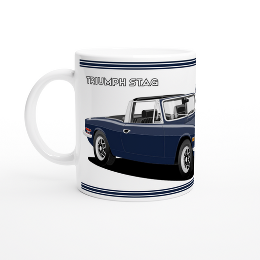 Triumph Stag Blue and Black Car Mug