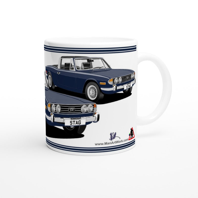 Triumph Stag Blue and Black Car Mug