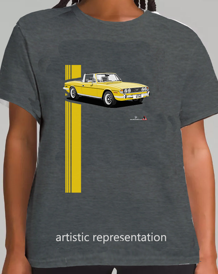 Triumph Stag in Yellow/Black T Shirt