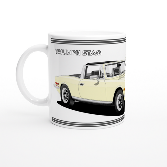 Triumph Stag Cream and Black Car Mug