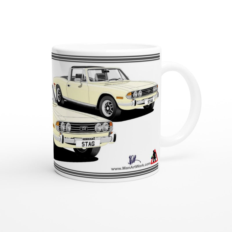 Triumph Stag Cream and Black Car Mug